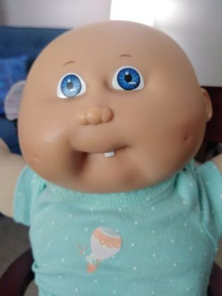 Cabbage Patch Baby Boy Blue Signature 1985 Blue Eyes One Tooth Dimples