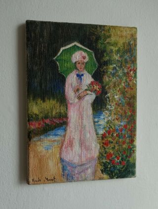 Impressionist Oil Painting,  Rare Find,  Signed,  Claude Monet With,  Museum Art