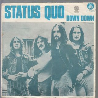 Status Quo - Down Down - Rare Yugoslav 7 " 45rpm 1974 - Unique Cover & Label