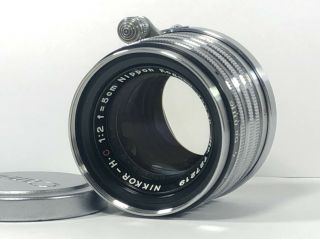 [n -,  ] Rare Black Ring Nippon Kogaku Nikon Nikkor H C 5cm F2 Leica Lens Ltm39