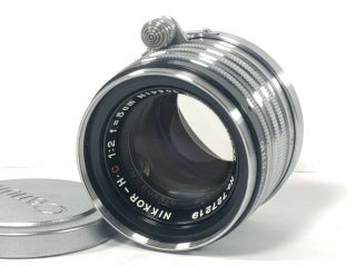 [N -,  ] RARE Black Ring Nippon Kogaku Nikon Nikkor H C 5cm F2 Leica Lens LTM39 2