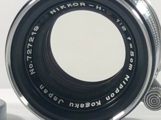 [N -,  ] RARE Black Ring Nippon Kogaku Nikon Nikkor H C 5cm F2 Leica Lens LTM39 3