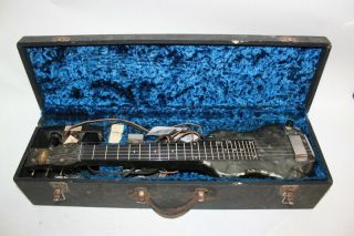 Oahu 1940s Lap Steel Electric Guitar Vintage Rare Tube Amp Built Into Case Read