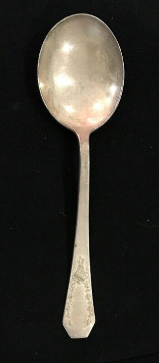 Holmes And Edwards Silverplate Soup Gumbo Spoon Antique 1914 Carolina Pattern