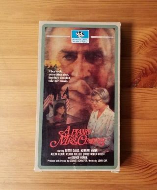 A Piano For Mrs.  Cimino On Vhs Bette Davis Rare And Oop Interglobal Release 1987