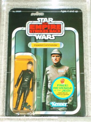 Vintage Star Wars 1982 Kenner Afa 75 Imperial Commander Esb 48 Back - C Card Moc