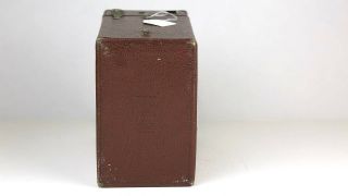 Antique Box Camera: Dark Red Kodak 116 Film B6028 3