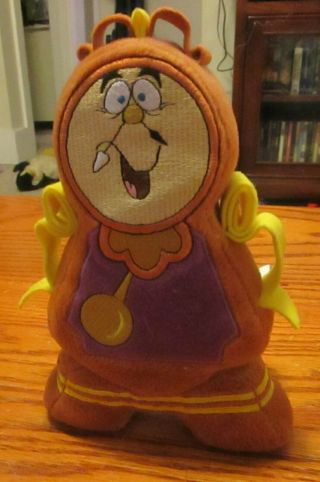 Rare Disney Beauty And The Beast Small Plush Cogsworth Doll By Applause