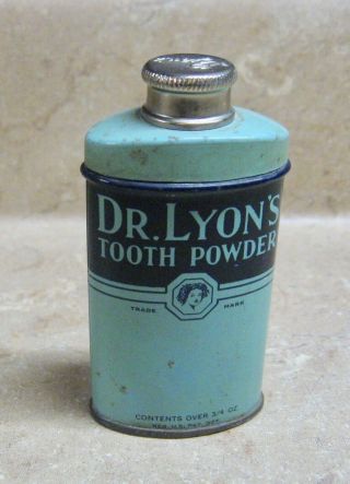 Small Antique Advertising Tin Dental Tooth Powder Dr.  Lyon 
