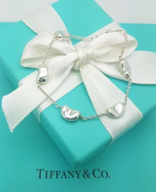 Vintage Tiffany & Co Sterling Silver Elsa Peretti Bean Links Bracelet Rare