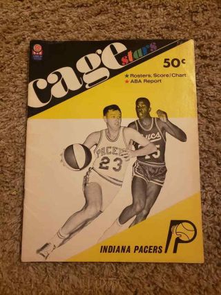Rare Basketball Programs - Indiana Pacers - Aba - 1967 - 1968 - Aba Inaugural Season - Nba