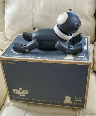 Sony Aibo Ers - 312 Macaron Robotic Dog - Grey - Imported From Japan Rare