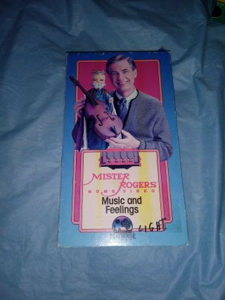 Mr.  Rogers Music And Feelings Vhs Very Rare Tape Pbs Kids Playhouse Video Vg