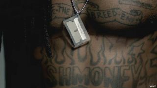 Marc Jacobs Razorblade Necklace worn by Lil Wayne in 