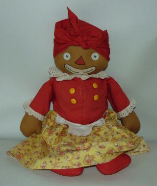 Very Rare Raggedy Ann Beloved Belindy Doll Johnny Gruelle Marked 18 " Georgene