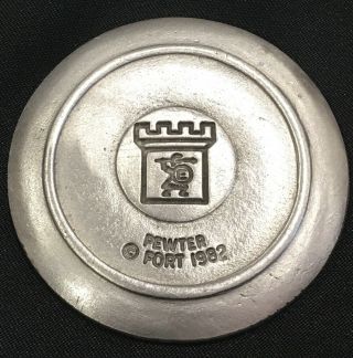 RARE VINTAGE Pewter mini Girl Scout Collector Plate In Case With Logo 1982 3