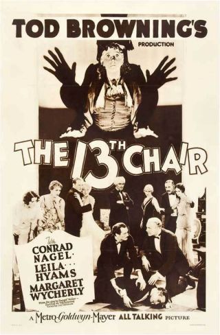 The Thirteenth Chair 1929 Rare Bela Lugosi Film Movie Dvd