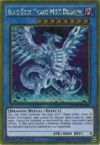Yugioh Card | Blue - Eyes Chaos Max Dragon - Mvp1 - Eng04 - Gold Rare 1st Edition Nm