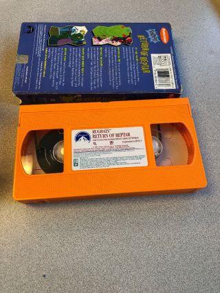 1997 Rugrats Return of Reptar VHS Nickelodeon RARE Orange Tape Cartoon 3