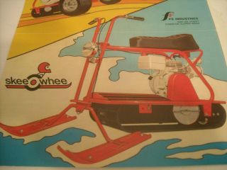 1971 Vintage Skee Whee Snowmobile Mini Bike Motorcycle Brochure
