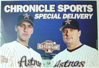 Rare Houston Astros Roger Clemens & Andy Pettite Plastic 2004 All Star Sign