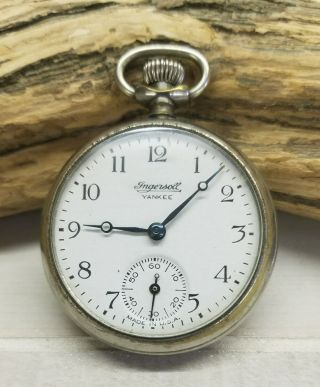 Vintage - Ingersoll Yankee Pocket Watch Made In Usa - Estate Find To Repair