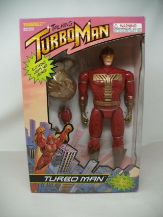 Talking Turboman Deluxe 13.  5 " 1996 Tiger Electronics