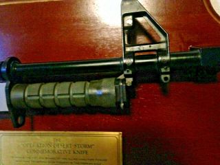 The Operation Desert Storm Commemorative Knife Plaque M9 Bayonet Rare VHTF M - 9 3