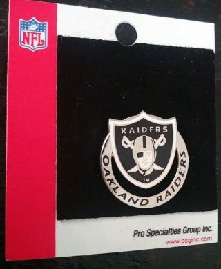 Nfl Oakland Raiders Team Logo Collectible Psg Enamel Pin Rare Authentic L@@k