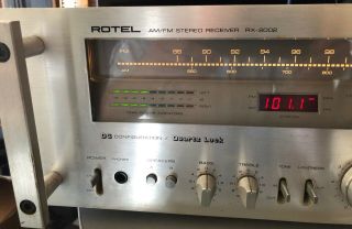 Rotel RX - 2002 Stereo Monster Receiver Fully Serviced by tech 90 w/ch Rare 1979 2