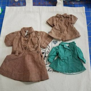 Vintage Terri Lee For Tiny And Big Terris.  Brownie And Girl Scout Dresses