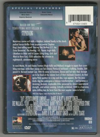 Cujo DVD Fullscreen Stephen King Dee Wallace Stone Rare Horror HTF 2