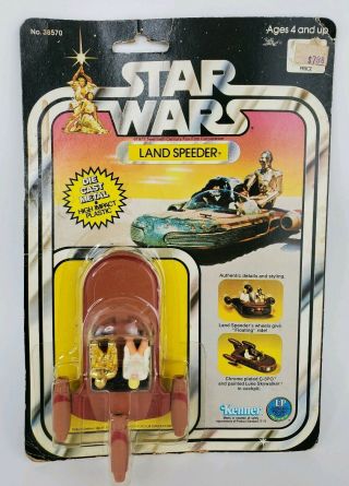 Vintage Star Wars 1978 Die Cast Land Speeder Kenner 12 Back Luke Skywalker