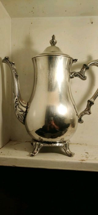 Vintage Wm A Rogers Ornate Silver Plate Tea Pot