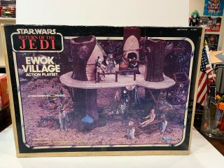 Vintage Kenner Star Wars Ewok Village Playset Open Box But All Contents
