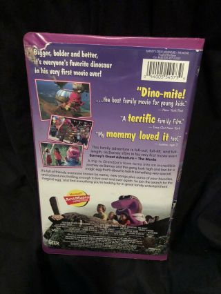 VHS tape Barney & Friends GREAT ADVENTURE the Movie 1998 EXC COND Rare 2