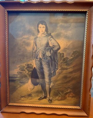 The Blue Boy Print In A Vintage Frame By Reliance Picture Frame Co.