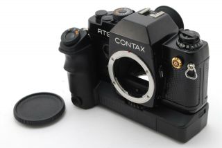 ◉RARE MINT◉ CONTAX RTS II SLR BODY BLACK LIZARD LETHER W/ REAL TIME WINDER W - 3 3