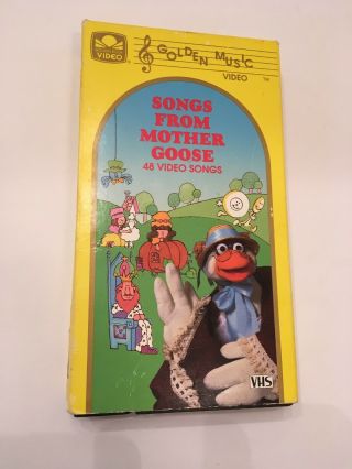 Vhs Tape Golden Book Music Video Rare Songs From Mother Goose