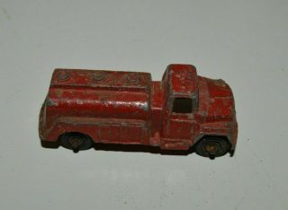 Vintage Aged Worn Small Tootsietoy Red Metal Fire Engine Truck Rare
