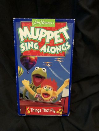 Vhs Jim Henson Muppet Sing Along Things That Fly Songs Rare Euc Babies Kids