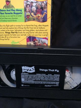 VHS Jim Henson Muppet Sing Along Things That FLY Songs Rare EUC babies KIDS 3