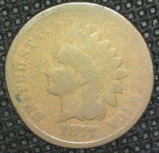 1877 Indian Head Cent Penny Rare Key Date