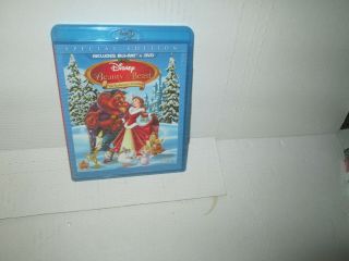 Disney Beauty And The Beast Enchanted Christmas Rare Blu Ray & Dvd Animated