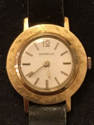 Vintage Benrus Mid - Century Swiss Made Watch Running