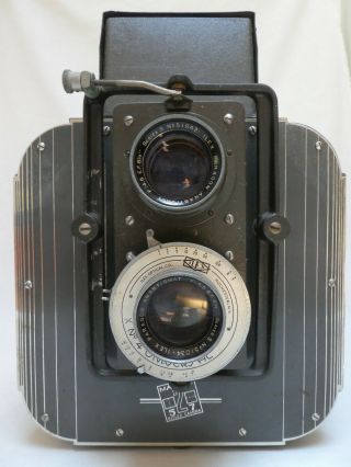 Vintage Macvan 5x7 Reflex Studio Camera With Ilex Paragon Anastigmat Lenses Rare