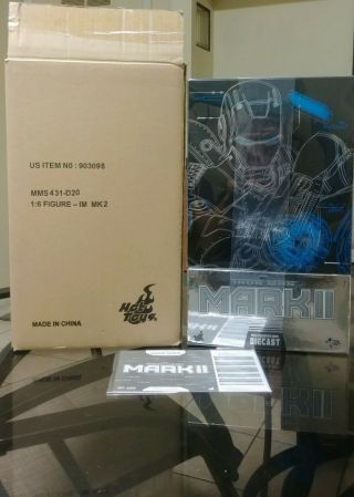 Hot Toys 1/6 Marvel Iron Man Mark Ii Mk2 Die - Cast Mms431 - D20 [pre - Owned]