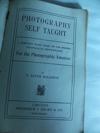 Vintage Antique Photography Self - Taught 1902 3