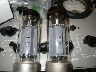 2 rare current matched 1956 mullard metal base el34 / 6ca7 tubes 3