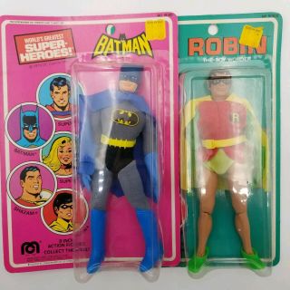 Mego Batman Robin Vintage 1979 Action Figures Set 8 In.  Dc Comic